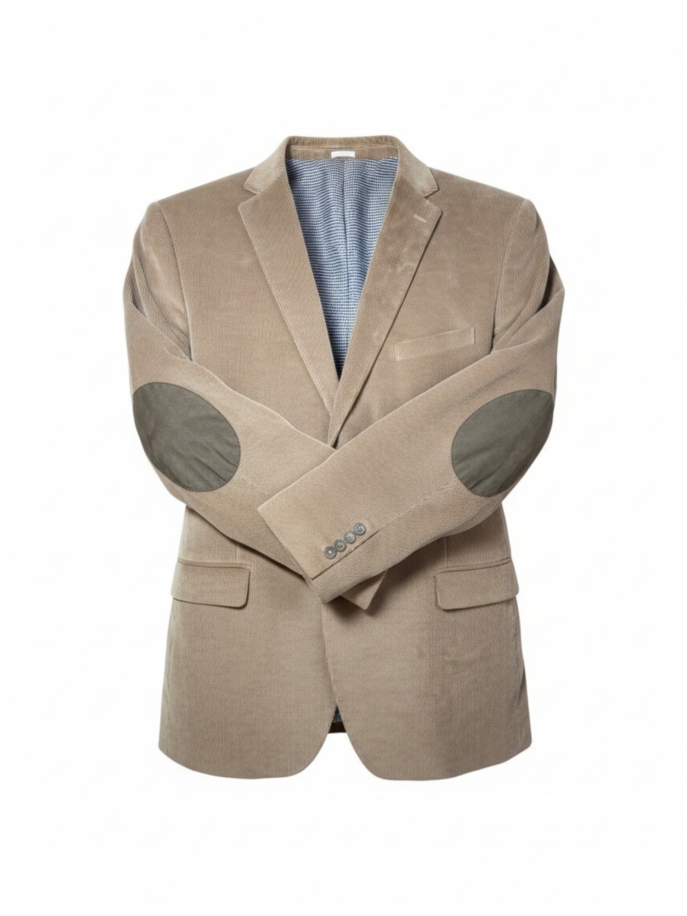 Saddlebred Heritage Beige Corduroy Blazer Jacket w/ Elbow Patches 54L